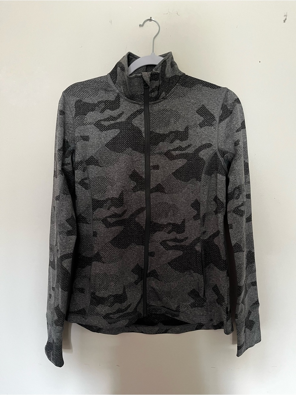 Mondetta Gray Camo Athletic Full Zip Up Jacket